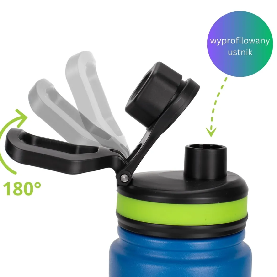 Bidon shaker sportowy na wode napoje XL 720ml