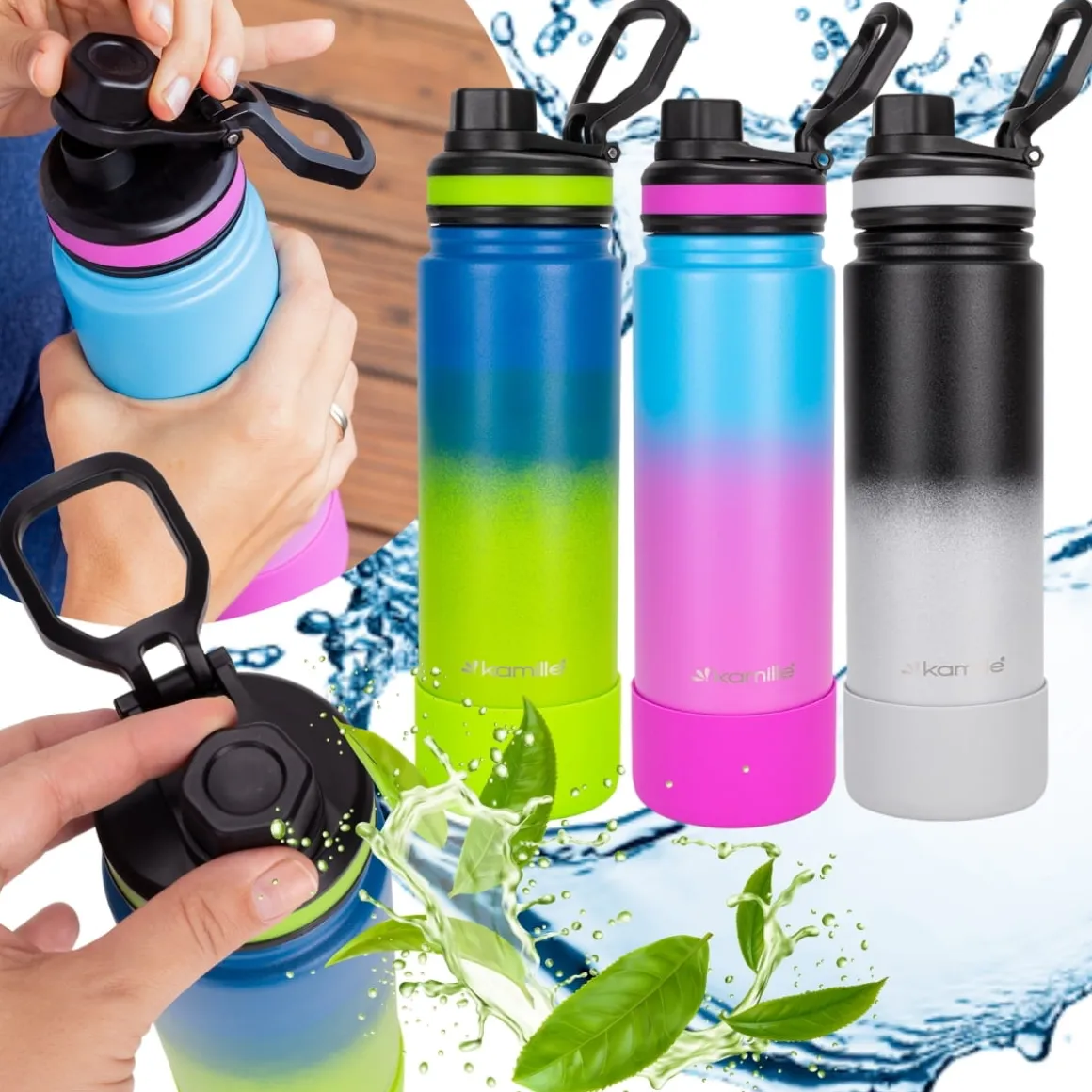 Bidon shaker sportowy na wode napoje XL 720ml