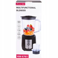 Blender kielichowy 1,5l rozdrabniacz 2-w-1 + młynek do kawy Kamille