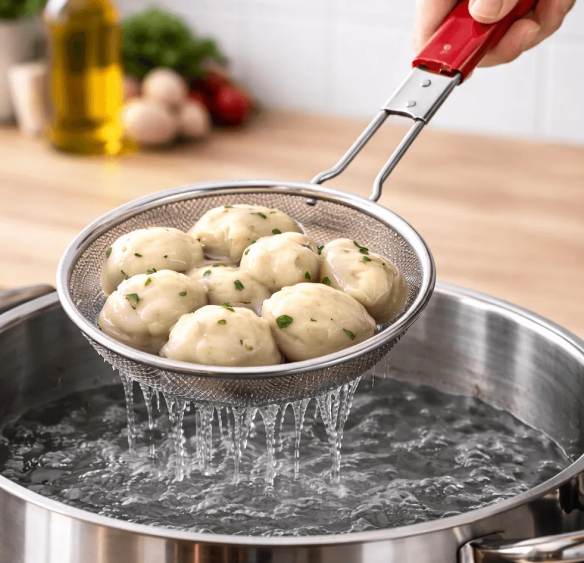 Cedzak, sitko do pierogów, frytek, klusek
