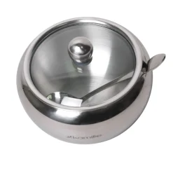 Cukiernica stalowa z łyżeczką ze stali 460ml