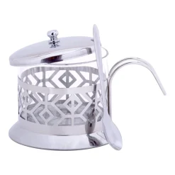 Cukiernica ze szkła i stali z łyżeczką 200ml