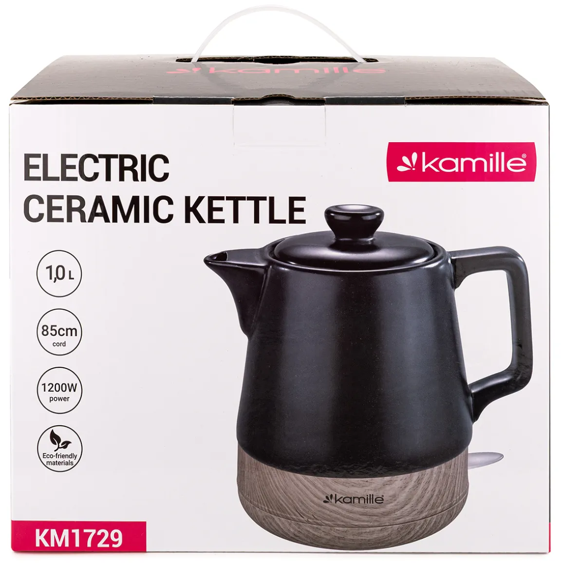 Czajnik elektryczny bezprzewodowy ceramiczny 1200W 1L