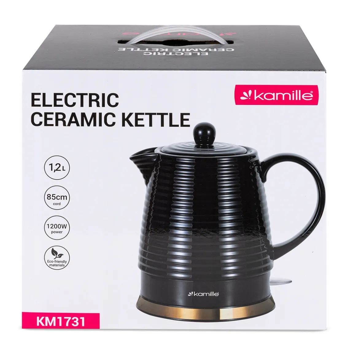 Czajnik elektryczny bezprzewodowy ceramiczny 1200W 1,2L