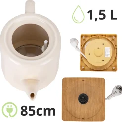 Czajnik elektryczny bezprzewodowy ceramiczny 1200W 1,5L