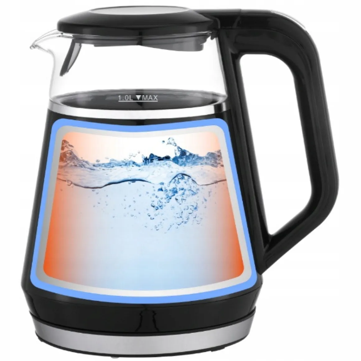 Czajnik elektryczny z regulacją temp. bezprzewodowy 1L panel 1100W