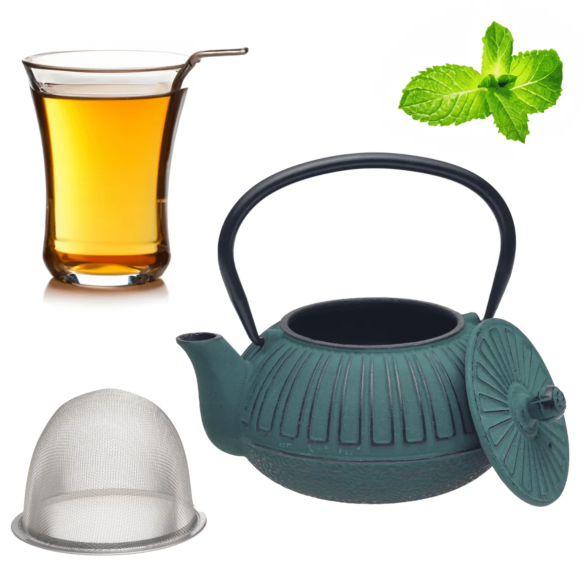 Czajnik imbryk zaparzacz żeliwny z filtrem/sitkiem 600ml