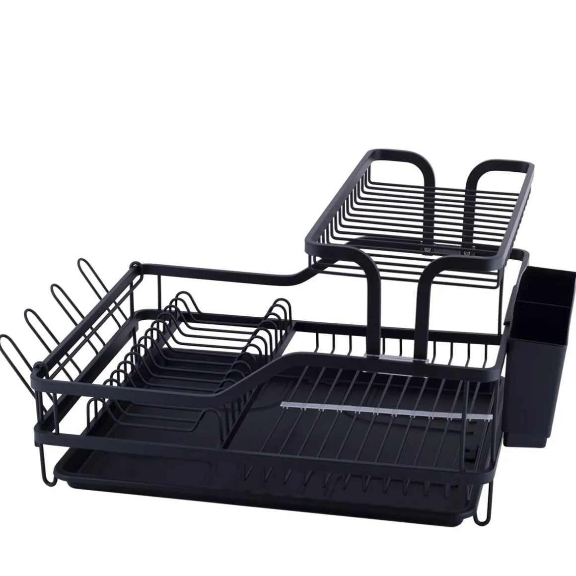 Dwupoziomowa suszarka do naczyń z ociekaczem