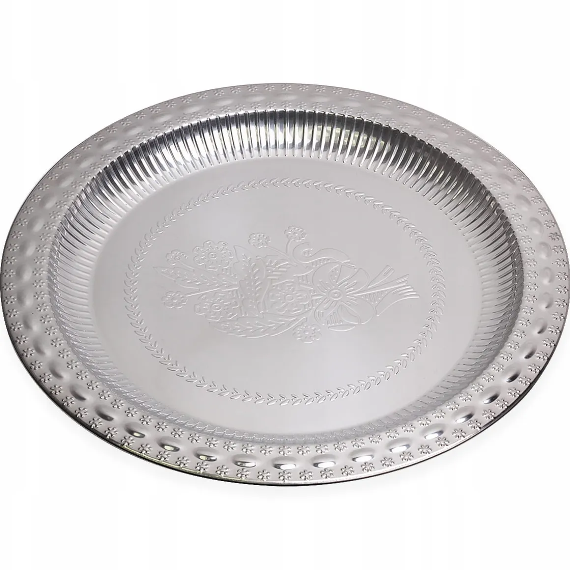 Elegancka stalowa taca patera do serwowania 45cm