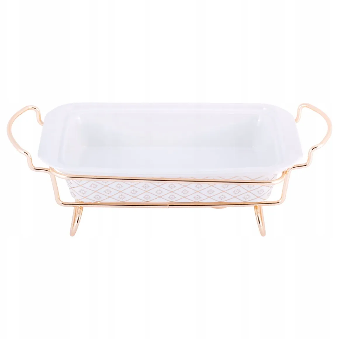 Eleganckie żaroodporne naczynie z podgrzewaczem 1,3L