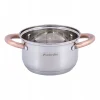 Elegancki stalowy garnek z pokrywką 1,5L