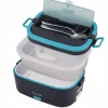 Elektryczny lunch box samochodowy 1,5L + torba termiczna Kamille
