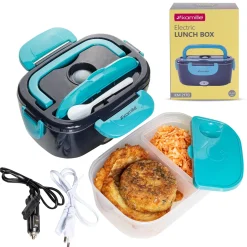 Elektryczny lunchbox, termos samochodowy + wtyczka