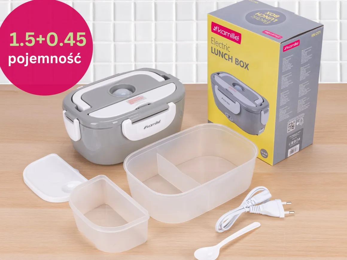 Elektryczny lunchbox, termos 1,5L