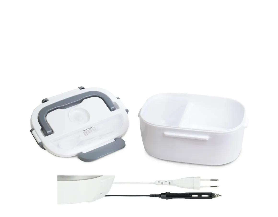 Elektryczny lunchbox, termos samochodowy + wtyczka