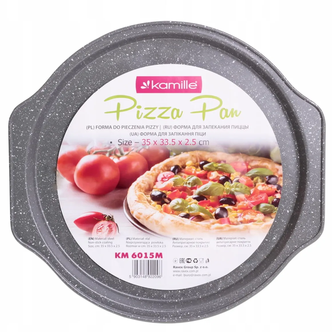 Forma, blacha do pieczenia pizzy taca z powłoką marmur 33cm