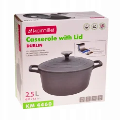 Garnek brytfanna kociołek z powłoką marmurową 2,5L