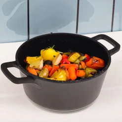 Garnek brytfanna kociołek z powłoką marmurową 2,5L