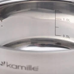 GARNEK GARNUSZEK Z POKRYWKĄ STALOWY GAZ INDUKCJA KAMILLE