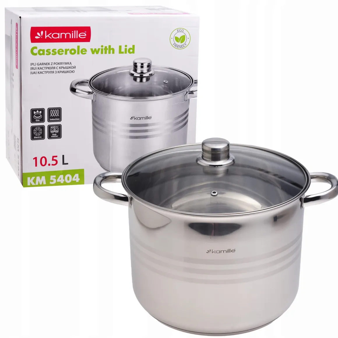 Garnek gastronomiczny wysoki stalowy 10,5L