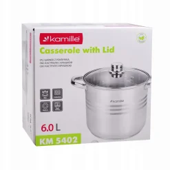Garnek gastronomiczny wysoki stalowy 6L