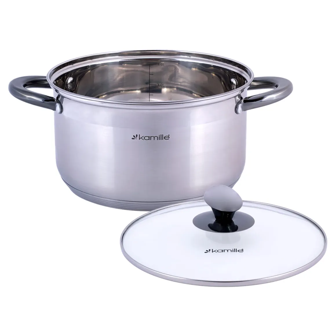 Garnek stalowy 4,5L z pokrywką