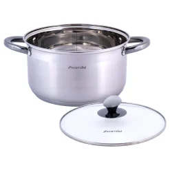 Garnek stalowy 5,0L z pokrywką
