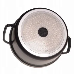 Grafitowy garnek brytfanna aluminiowy z pokrywką 4,5L