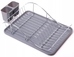 Jednopoziomowa aluminiowa suszarka do naczyń z ociekaczem
