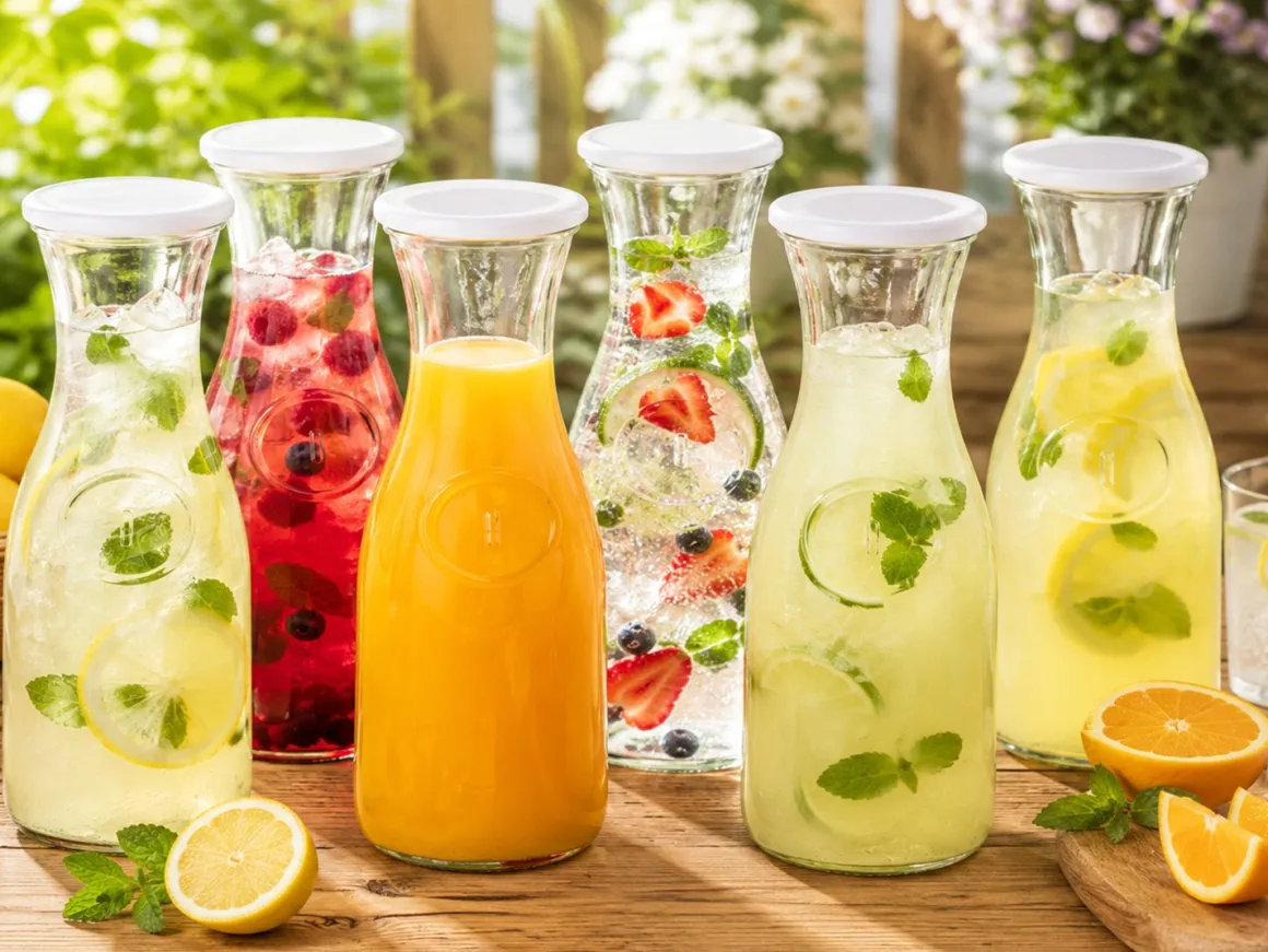 Karafka szklana na wodę lemoniadę soki napoje wino dzbanek 580 ml Kamille