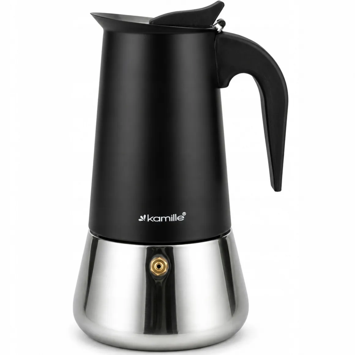 Kawiarka ciśnieniowa do kawy stalowa zaparzacz do espresso 450 ml Kamille