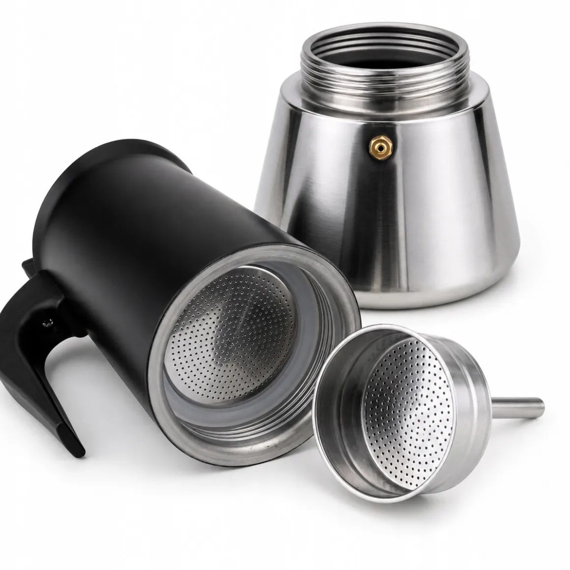 Kawiarka ciśnieniowa do kawy stalowa zaparzacz do espresso 450 ml Kamille