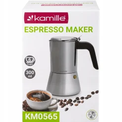 Kawiarka ciśnieniowa do kawy stalowa zaparzacz do espresso 300 ml Kamille