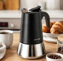 Kawiarka ciśnieniowa stalowa zaparzacz do kawy espresso 300 ml Kamille