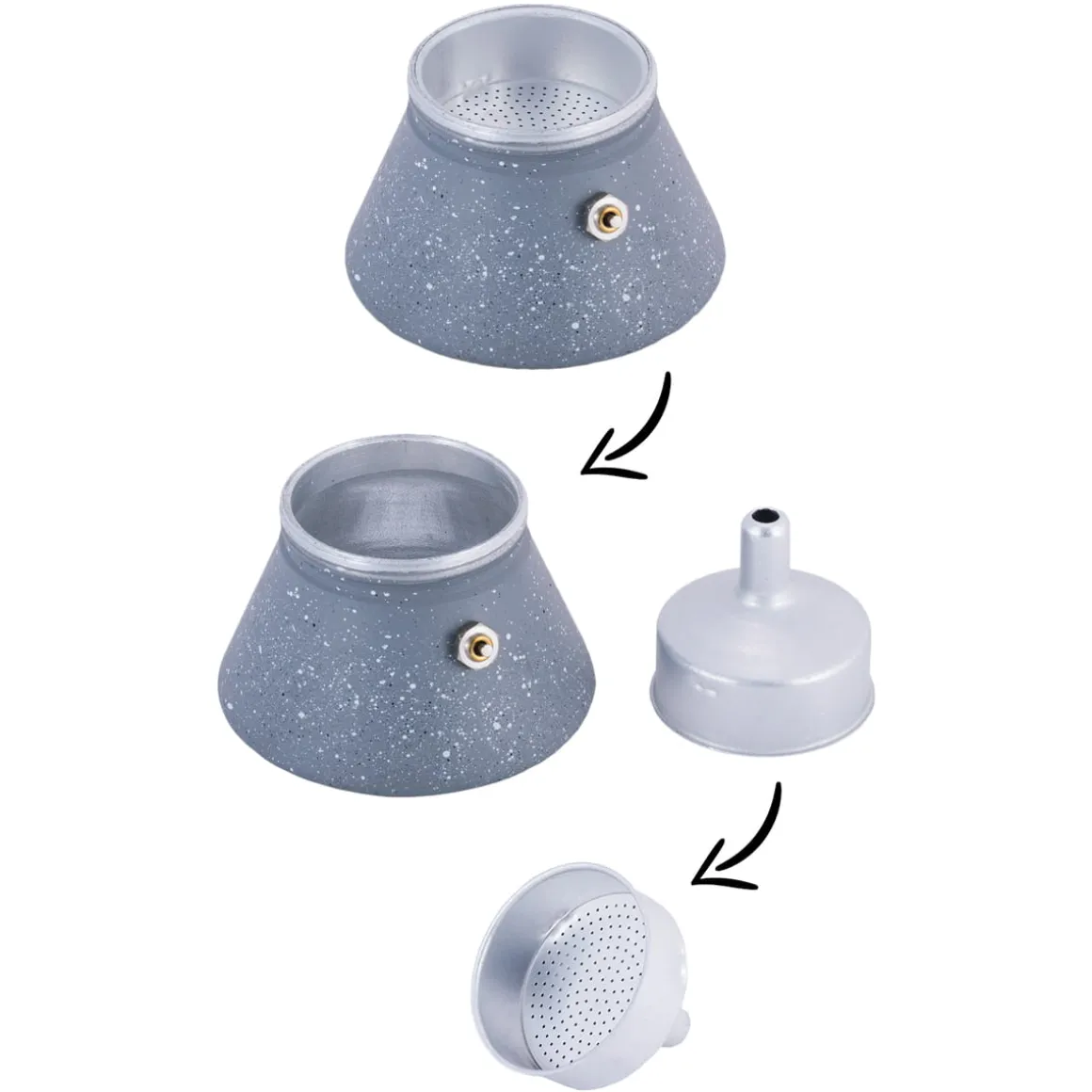 Kawiarka włoska zaparzacz do kawy granit 300ml