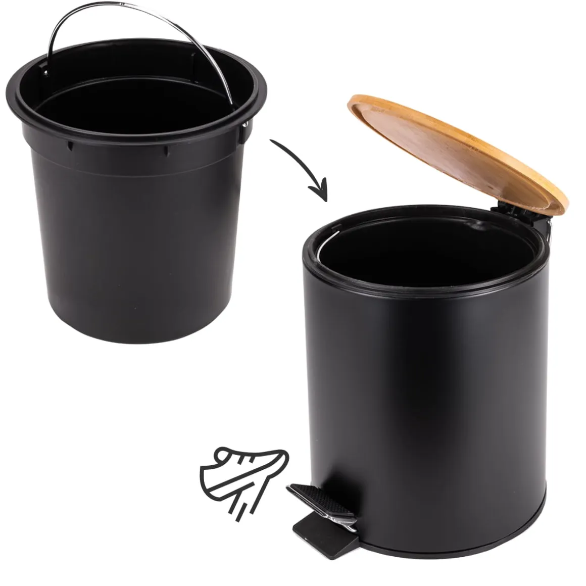 Kosz śmietnik łazienkowy 5l