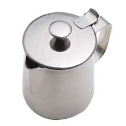 KUBEK STALOWY DZBANEK MLECZNIK Z POKRYWKĄ KAMILLE 350ml
