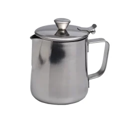 KUBEK STALOWY DZBANEK MLECZNIK Z POKRYWKĄ KAMILLE 350ml