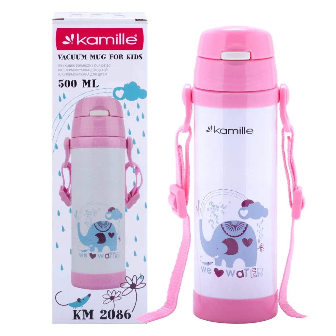Kubek teremiczny, bidon dla dzieci z nadrukiem 500ml