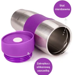 Kubek termiczny, bidon z powłoką antypoślizgową 380ml