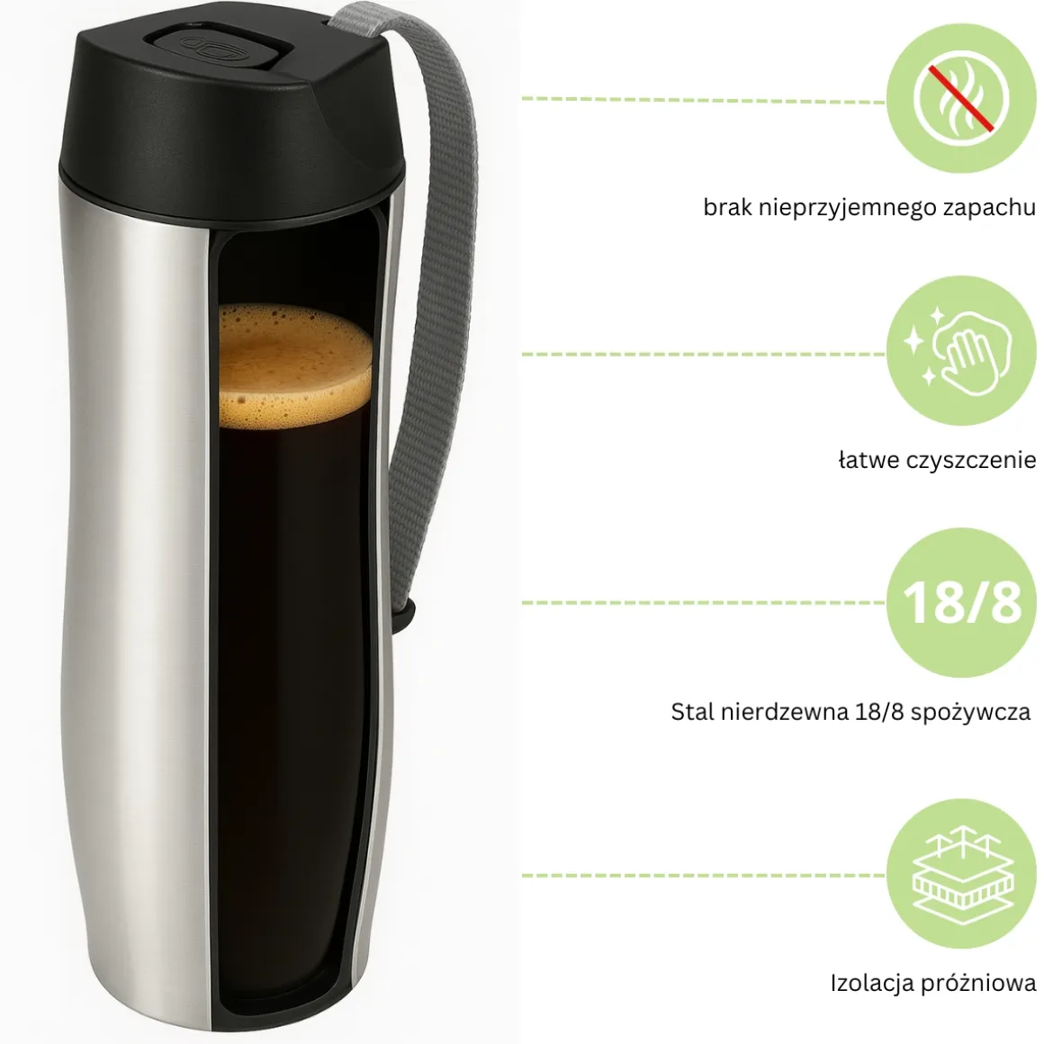 Kubek termiczny stalowy 0,5l