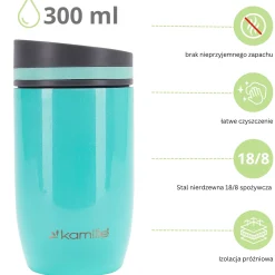 Kubek termiczny, termos metaliczny 300ml