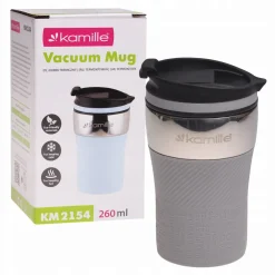 Kubek termiczny termos z antypoślizgową nakładką 260ml
