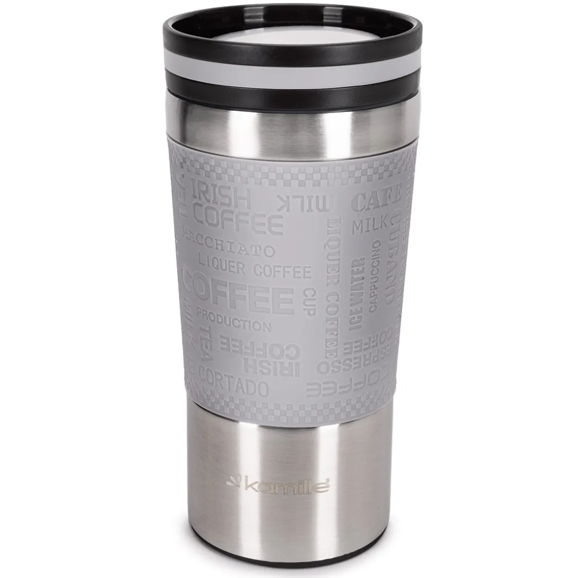 Kubek termiczny termos z antypoślizgową nakładką 380ml
