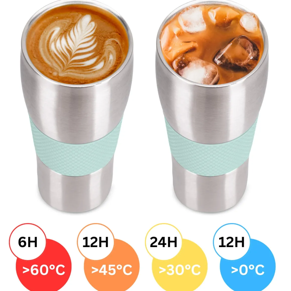 Kubek termiczny termos z antypoślizgową nakładką 480ml