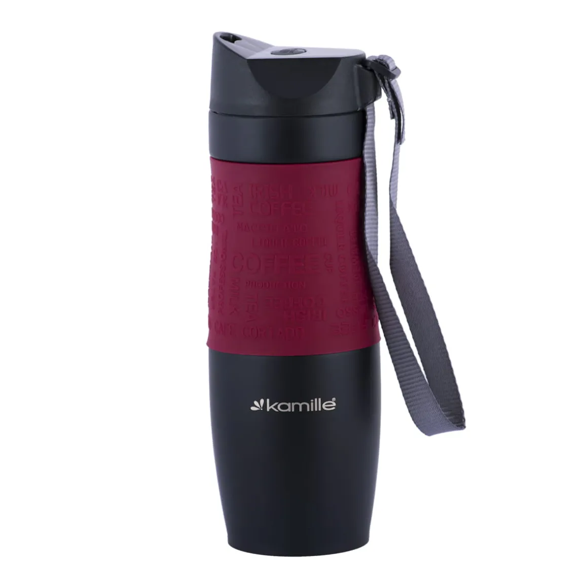 Kubek termiczny z antypoślizgową nakładką "Coffe" 480ml