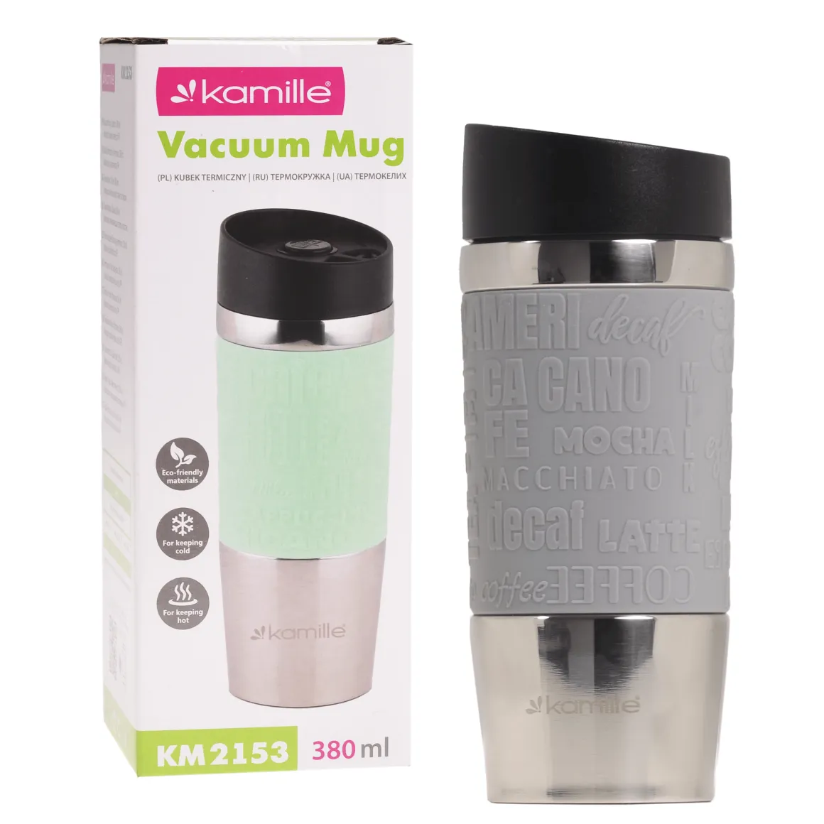 Kubek termiczny z antypoślizgową nakładką 280ml