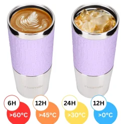 Kubek termiczny z antypoślizgową nakładką 380ml
