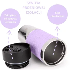 Kubek termiczny z antypoślizgową nakładką 380ml