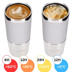 Kubek termiczny z antypoślizgową nakładką 380ml